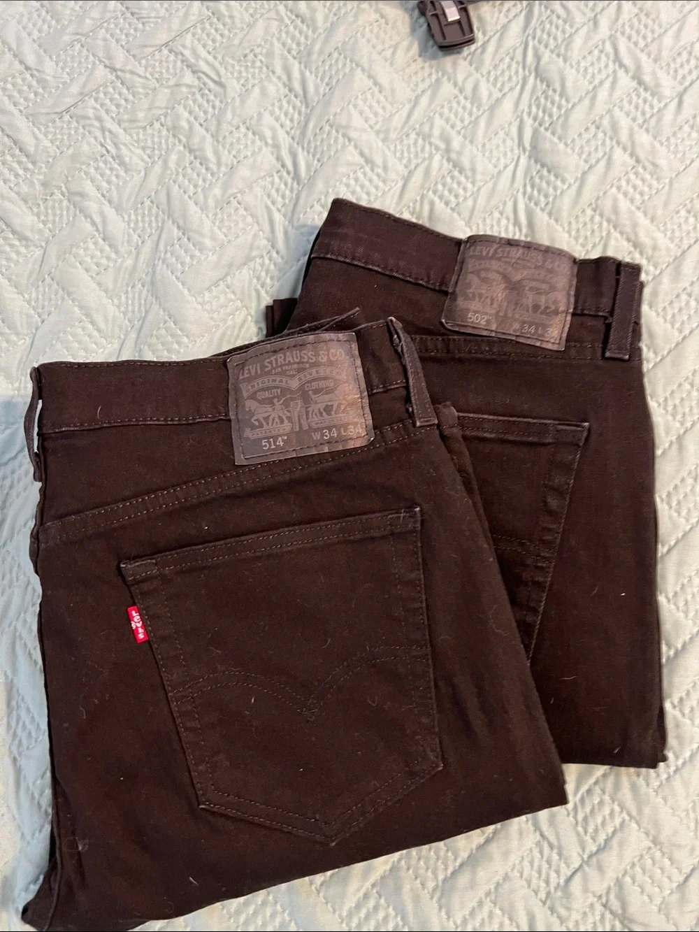 2 Pair of Levi's Black Men's Straight-Leg Jeans